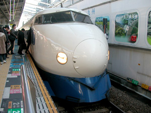 岡山での0系新幹線